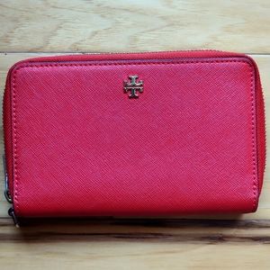 Tory Burch red clutch wallet